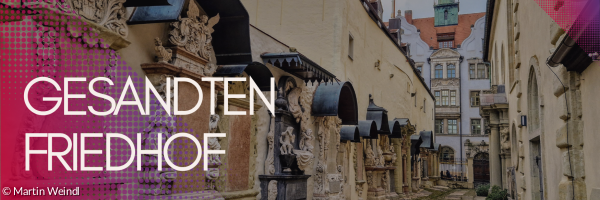 Blick auf den Gesandtenfriedhof mit den frisch renovierten Grabmälern