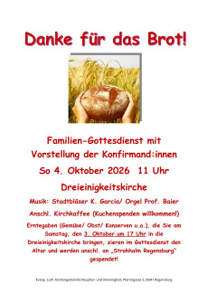 Familiengottesdienst an Erntedank