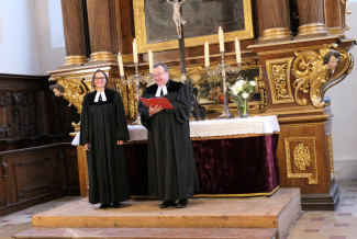 Dekan Breu und Pfarrerin Marttunen-Wagner