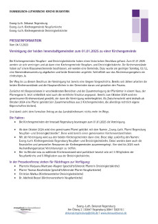 Pressemitteilung Vereinigung Innenstadtgemeinden