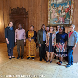 Die Abgesandtschaft aus Tansania zu Besuch bei Oberbürgermeistern Gertrud Maltz-Schwarzfischer